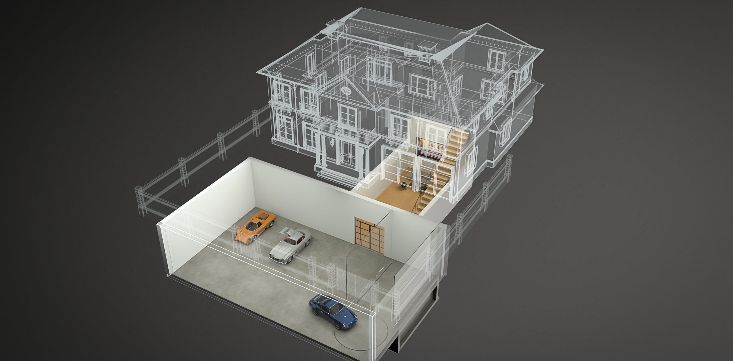 Octane feature AUTO CAVE Subterranean 'mancave' garaging solution